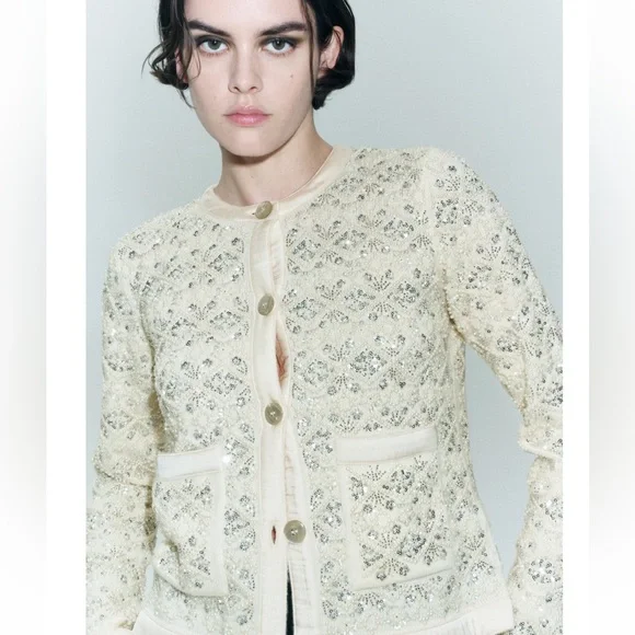 Zara beaded knit cardigan - Picture 4 of 10